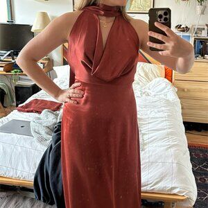 Aware Olympia terracotta dress